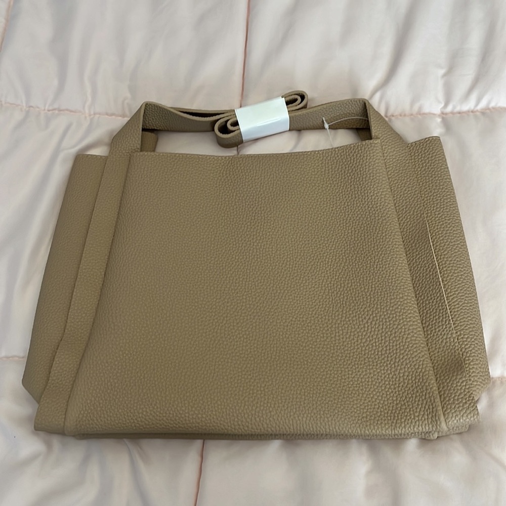 beige tote bag shoulder bag weekend bag